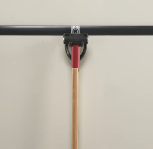 Rubbermaid FastTrack Rail Garage Organization Multi-Purpose Hook 50 lbs Capacity Satin Nickel Wall Mounted Storage System Direct Mount into FastTrack Garage Rail for Home/Garage Organization