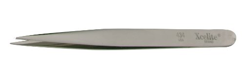 Xcelite XHT434 Smoot Sharp Point General Duty Tweezer, 4-3/4" Overall Length