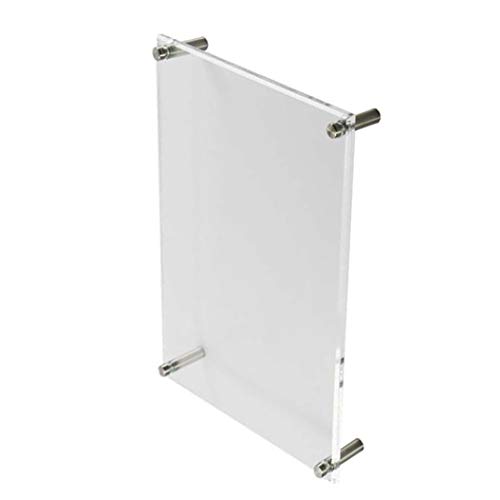 B&NN Double Panel Floating Clear Acrylic Wall Mounted Sign Frame Certificate Frame Wall Photo or Document Frame (8x10) - Thumbnail 2