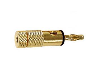 Measuring Connectors 141304 Banana Plug, 4 mm, Gold Plated, Black