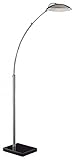 George Kovacs P051-1-084, Georges Reading Room, 1 Light Arc Floor Lamp, Brushed Nickel