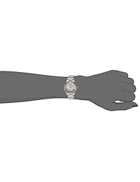 Bulova acero inoxidable vidrio de vuelta estilo reloj de pulsera de tono oro rosa 98l246