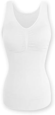 ShaperMaker Women Tank Top Light Control Smoothing Basic Cami with Built in Bras
