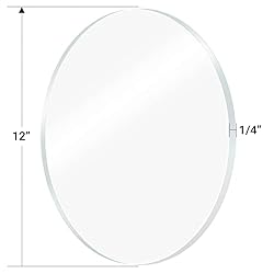 1 Pieces 1/4" Round Plexiglass Sheet, 12 Inch