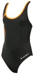 Aqua SphereBliss Girls Swimsuit - Black / Bright Orange 4Y