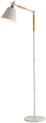 Denuo en European-style Floor Lamp Creative Simple Living Room Bedroom Wood Art Vertical Floor Lamp Nordic Wood Vertical Lamp ( Color : White )