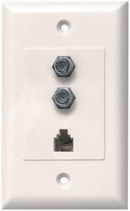 JVI 50-CWPS50 IV 2.2 GHz Dual Coaxial &amp; Phone Wall Plates (Ivory)