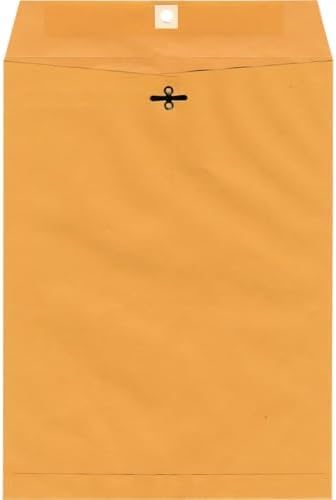 Mead Mailing Envelopes, Clasp Closure, 9" X 12", All-Purpose 24-lb Paper, Brown Kraft Material, 20 per Box (76020) (Pack of 12) Image