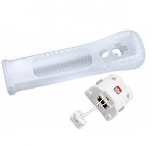 image for Bestsupply 2x White Motion Plus Adapter Sensor + Silicone Sleeve/cover