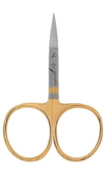 Dr. Slick Iris Scissor, 4", Gold Loops, Curved