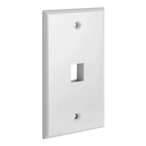 CMPLE 1 Port Keystone Wall Plate SingleGang Wall Plate with Standard