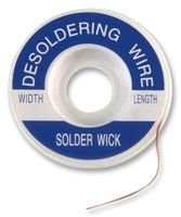 Duratool Copper Desoldering Braid – 3mm x 1.5m | Rosin-Coated Solder Wick for Fast & Safe Desoldering, Pack of 10 Reels (D03340)