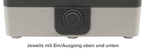 MC POWER - Aufputz Feuchtraum-Kombidose | SECURE | Schalter und Steckdose, horizontal, grau, IP44 – Bild 3