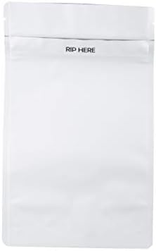 Grip n Rip - Mylar Bag - Child Resistant Packaging - 1000 Count Pack - White - (1/2-4.5" x 6")