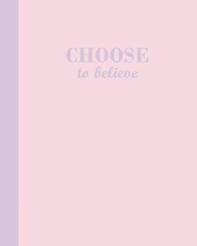 Journal: Choose to Believe (Pink and Purple) 8x10 - GRAPH JOURNAL - Journal with graph paper pages, by Premise Content