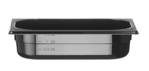 HENDI Gastronorm container 1/4, PC black, 265x162x(H)65 mm, 1.8 L