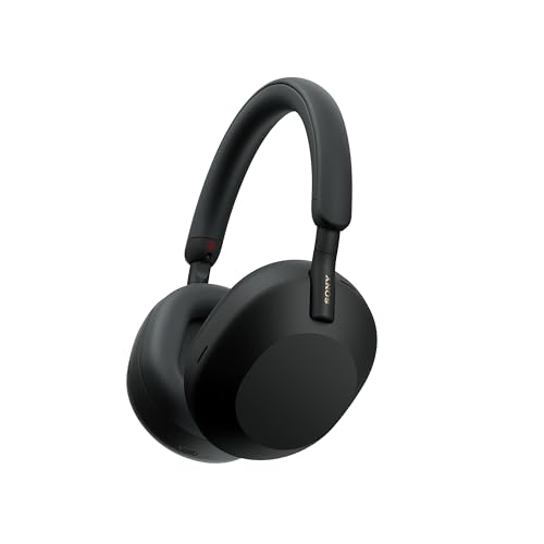 WH-1000XM5SA Édition Spéciale avec étui Souple, réduction de Bruit Active, Bluetooth, qualité d'appel Claire, Audio Haute résolution, jusqu'à 30 h d'autonomie, Compatible iOS et Android - Noir