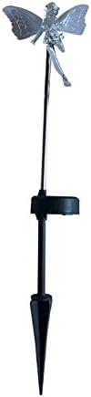 UberGarden Solar Powered Garden Stake Light with Fairy Pixie Angel with Wings Miniature Figurine
