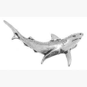 Gr8selectionsPewter Pin Badge Fishing Blue Shark