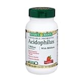 Natures Bounty Acidophilus Chewable Wafers Natural Strawberry Flavor - 100 each (Pack of 2)