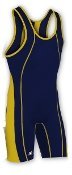 Brute Maverick Wrestling Singlet -Navy/Athletic Gold - L