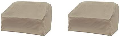 Modern Leisure Love Seat Cover, Weather & Waterproof Love Seat Cover (Pack of 2)