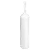 mDesign Toilet Bowl Brush and Holder for Bathroom Storage - White
