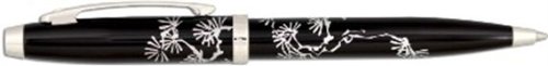 Sheaffersilk screened pine design ballpoint pen - black (9298-2)