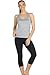 icyzone Workout Tank Tops for Women - Racerback Athletic Yoga Tops, Running Exercise Gym Shirts(Pack of 3)(XL, Black/Granite/Blue)