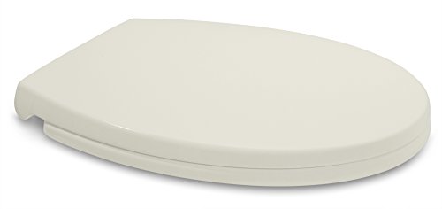Bath Royale BR237-01 MasterSuite Elongated Toilet Seat with Cover, Biscuit/Linen, Slow-Close, Quick-Release for Easy Cleaning