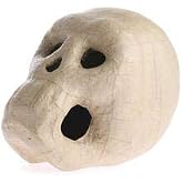 Factory Direct Craft Bulk Case Life Sized Paper Mache Skulls | Package of 9 Pieces for Holiday, Seasonal Crafting, Decorating and Displaying