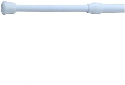 NeoConcept 3 Packs Baking Varnish High-Carbon Steel Spring Tension Curtain Rod 24.40 by 43.30" White