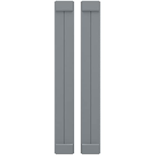 7"W x 68"H Americraft Two Board Exterior Real Wood Joined Board-n-Batten Shutte…