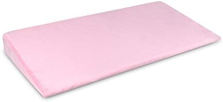 Baby Crib Breastfeeding Pillow, Waterproof Layer Memory Foam Baby Wedge Foam Pillow with Removable Cover for Anti Reflux Colic and Better Night's Sleeping