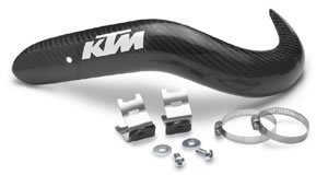 NEW KTM EXHAUST CARBON FIBER PIPE GUARD 350 EXC SXF SX-F XCF XCF-W U6910063