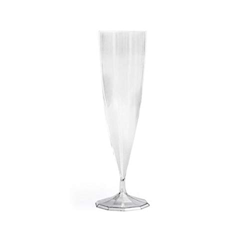 Effet Torsade 50 Flutes A Champagne Jetables Plastique Transparentes Cuisine Maison Flutes A Champagne