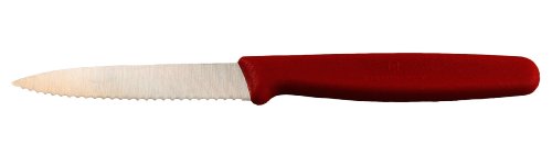 Victorinox Forschner Utility Knife with 3.25-Inch Wavy Blade, Red Handle