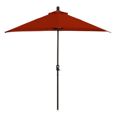 9-Feet Half Round Patio Umbrella Smooth Crank Balcony Wall Sun Shade Durable Aluminum Frame Rust Resistant Fabric Fade Resistant Garden Outdoor Canopy
