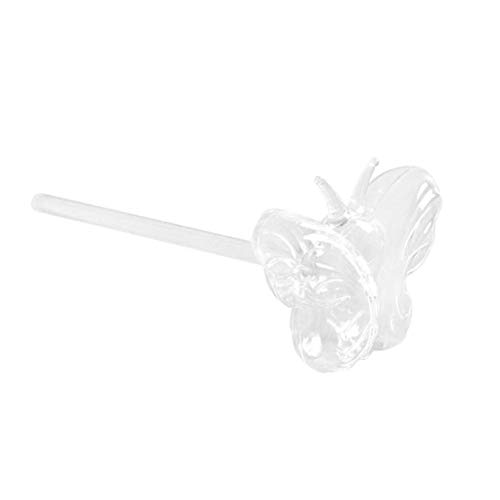 Weite Automatic Watering Device, Cute Butterfly Clear Glass Watering Sprinkler, Garden Sprinkler Head Garden Lawn Irrigation System for Plant and Flower (Clear)