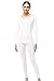 Womens Microfiber Fleece Thermal Underwear Long Johns AZ 2000 White 3Xthumb 3