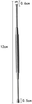 NqceKsrdfzn Creative Creative Stainless Steel Ear Cleaner Double-ended Wax Curette Remover Cleaner Care Tool Earpick (Silver)