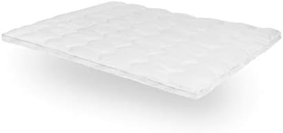 SLEEPMED Breathable Mattress Cover with 4 Elastics, Mattress Topper Protector with 3D Ventilation Band, 100% Polyester Soft Hypoallergenic Mattress Bed Covers (160_x_200 cm)
