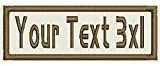 Custom Embroidered Rectangular Name Patch Tag, Label 3x1 - Add Your Name