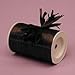 Black Matte Raffia Ribbon, 1/4