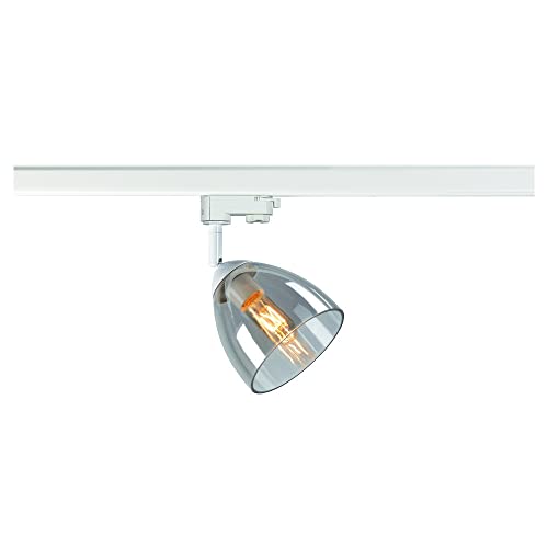 SLV 3 Phasen System Leuchte PARA CONE GL / Strahler, LED-Spot, Decken-Strahler, Decken-Leuchte, Schienensystem, Innen-Beleuchtung / GU10 25W weiß