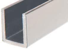 CRL Brushed Nickel Deep Nose J Channel – 12 Ft Aluminum Trim For Mirror Installation