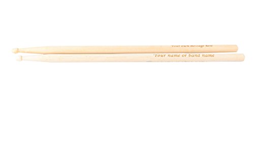GP 2Pcs Personalized Custom Drumsticks Engraved Wooden 5A Drumstick for drummer gifts (free engraving)