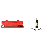 TEKTON 1/2 Inch Drive Click Torque Wrench & Wheeler