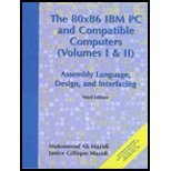 80X86 IBM PC & Compatible Computers - Assembly Language, Design, & Interfacing - Volumes I & II (3rd, 00) by Mazidi, Muhammed Ali - Mazidi, Janice Gillispie - Gillispie-Ma [Hardcover (2000)] by 