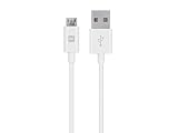 Monoprice USB-A to Micro B Cable - 15 Feet - White, Polycarbonate Connector Heads, 2.4A 22/30AWG - Select Series
